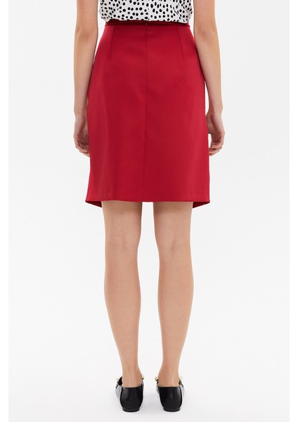 Fuşya Asimetrik Kesim Etek 80890