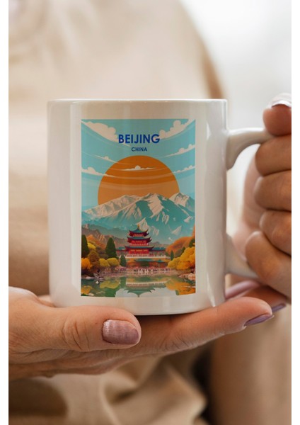 Beijing- China Baskılı Premium Kupa Bardak