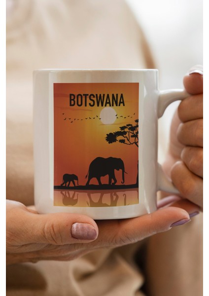 Botswana Baskılı Premium Kupa Bardak