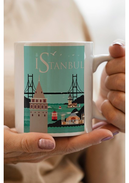 Istanbul Baskılı Premium Kupa Bardak