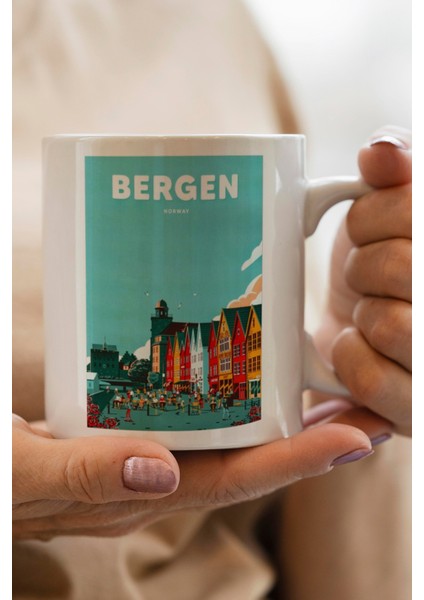 Norway- Bergen Baskılı Kupa Bardak