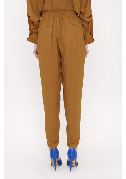 Hardal Beli Lastikli Bol Kesim Pantolon 41608 fırsatları