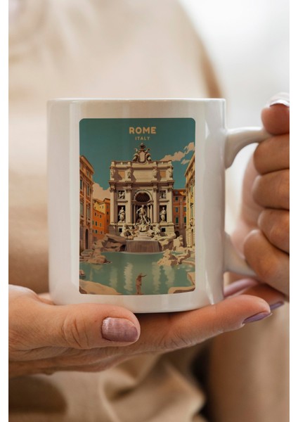 Rome- Italy Baskılı Premium Kupa Bardak