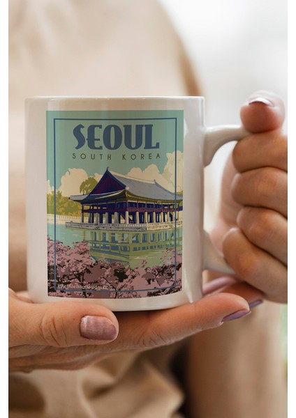 South Korea- Seaul Baskılı Premium Kupa Bardak