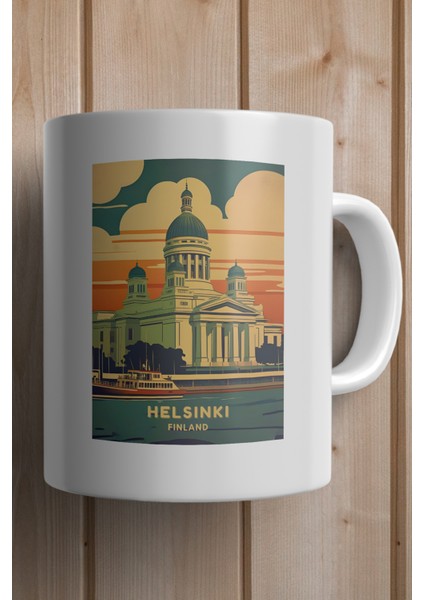 Finland- Finlandiya- Helsinki Baskılı Premium Kupa Bardak fiyatları