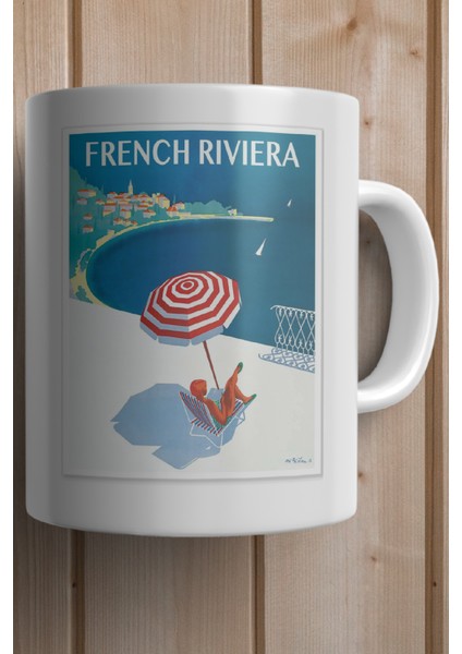 French Riviera Baskılı Premium Kupa Bardak fiyatları
