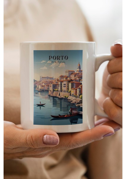 Porto- Portugal Baskılı Premium Kupa Bardak