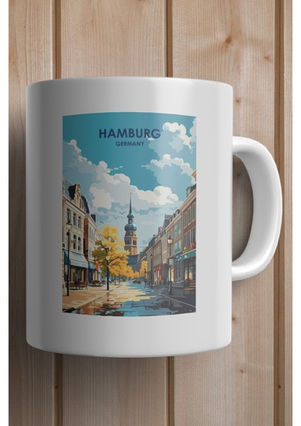 Germany- Almanya- Hamburg Baskılı Premium Kupa Bardak fiyatları