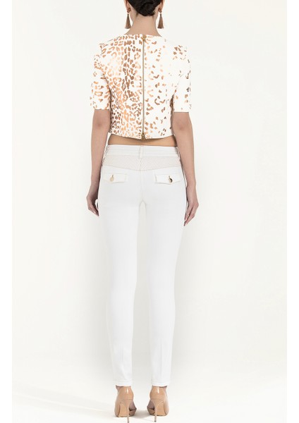 Beyaz Dar Kesim Pamuk Pantolon 40679 fırsatları