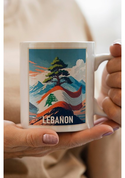 Lübnan Baskılı Kupa Bardak