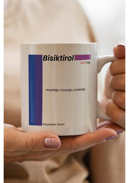 kutusu temalı bis*ktirol baskılı premium kupa bardak