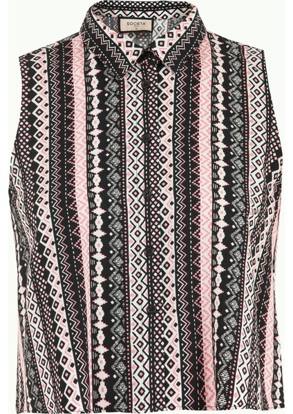 Pembe Kristal Taşlı Bluz 19681 indirimleri