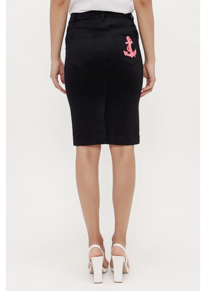 Siyah Dar Kesim Pamuk Etek 80382 fırsatları