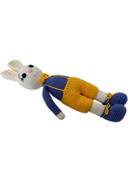 Sarı Mavi Renkli El Yapımı Oyuncak Amigurumi Pelüş Tavşan fiyatları
