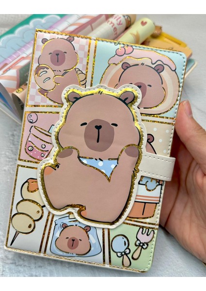 Capybara Özel Tasarım Renkli Resimli Defter/notebook/günlük/bullet Journal indirimleri