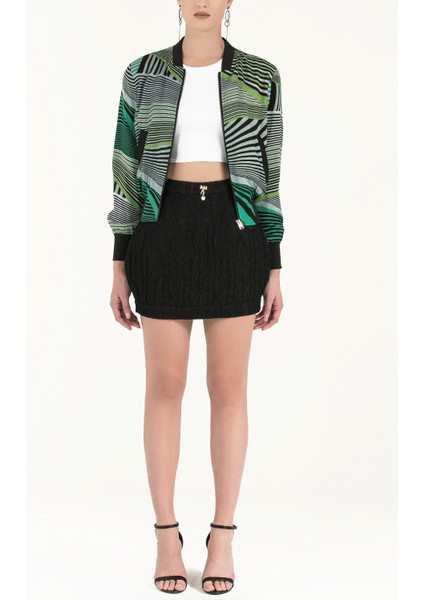 Siyah Dar Kesim Mini Etek 80701