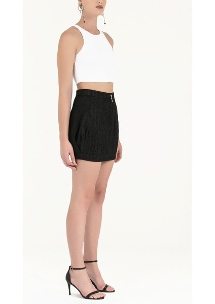 Siyah Dar Kesim Mini Etek 80701 fiyatları