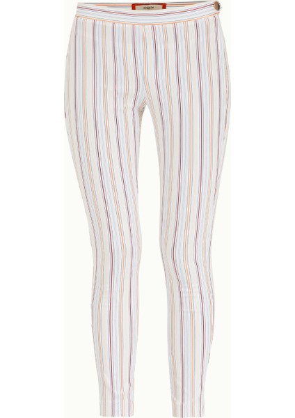 Ekru Dar Kesim Çizgili Pantolon 41241 indirimleri