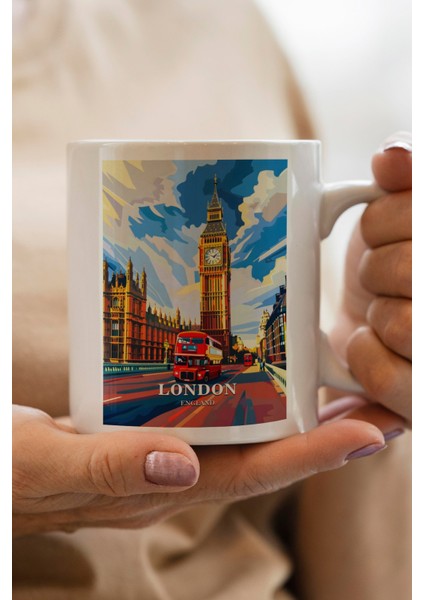 Ingiltere Londra Baskılı Kupa Bardak