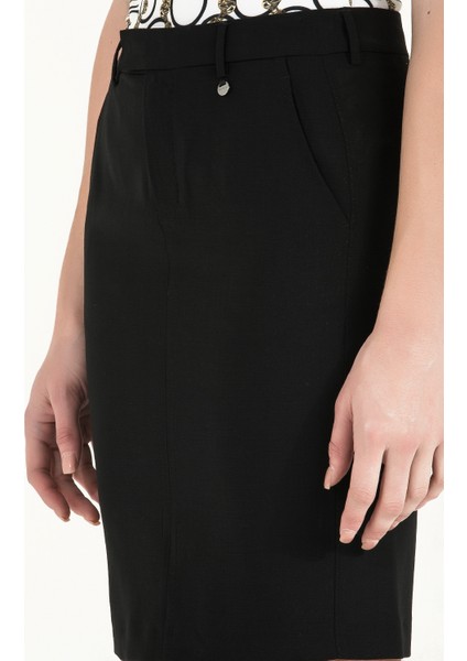 Siyah Yandan Cepli Düşük Bel Etek 80671 modelleri