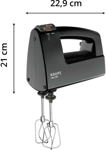 500W El Mikseri, 60. Yıl Özel Seri, Hız Kontrolü, Çelik Çırpıcı ve Hamur Kancası modelleri