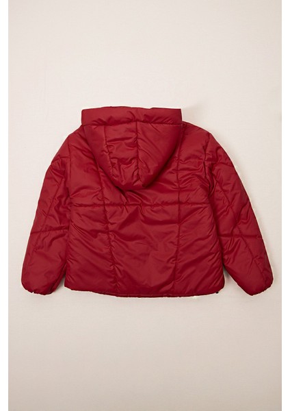 Fermuarlı Stoperli Kapüşonlu Kız Çocuk Şişme Mont fiyatları