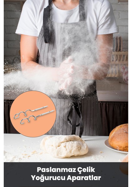 Paslanmaz Çelik Turbo El Mikseri, 5 Hız, Çırpma ve Yoğurma Aparatıyla Kolay Kullanım