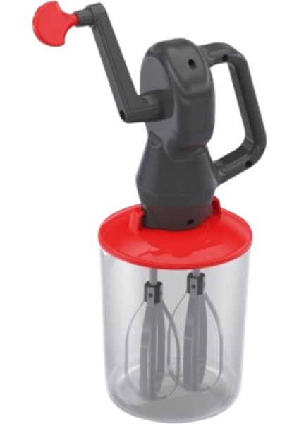 Kırmızı Çevirme Kollu Pratik El Mikseri, Kullanışlı ve Hafif Tasarım