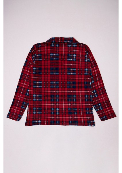 Ekose Desenli Süet Kız Çocuk Pijama Takımı fırsatları