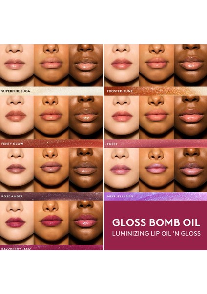 Gloss Bomb Oil - Dudak Parlatıcı Yağ 06 - Fenty Glow modelleri
