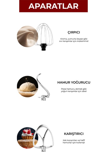 Stand Mixer Siyah, Kırmızı Renk Seçenekleri, Şık ve Kullanışlı Mutfak Aleti fırsatları