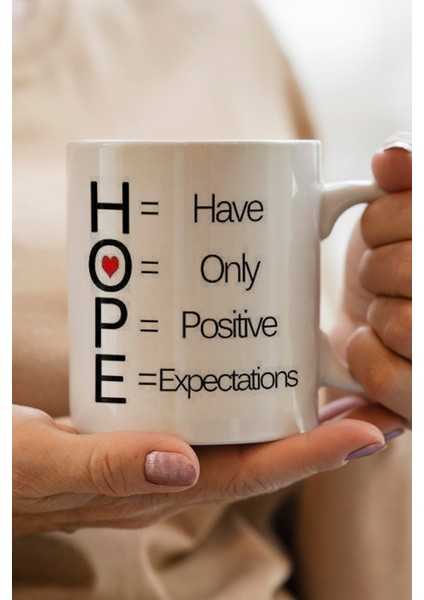 Hope Baskılı Kupa Bardak