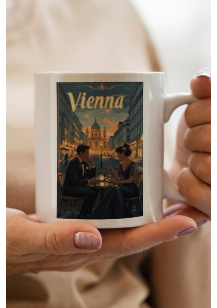 Vienna Baskılı Kupa Bardak