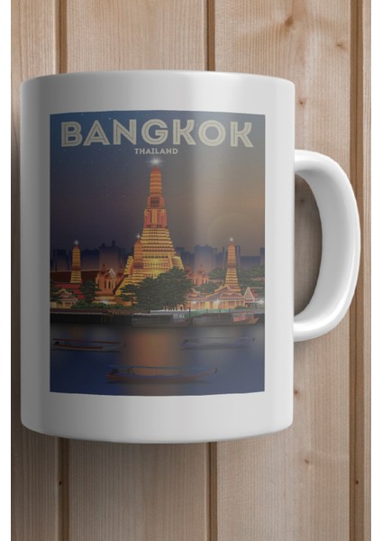 Thailand- Tayland- Bangkok Baskılı Premium Kupa Bardak fiyatları