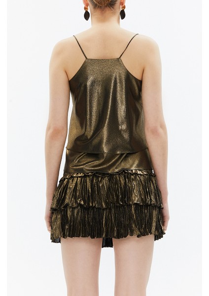 Altın Ip Askılı Godeli Bluz 19820 indirimleri