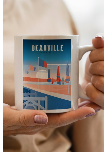France- Deauville Baskılı Premium Kupa Bardak