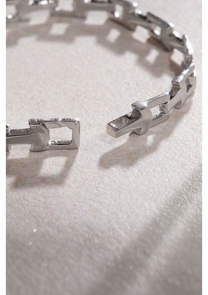 Gümüş Bağlantı Tasarım Detaylı 925 Ayar Gümüş Bileklik 22 modelleri