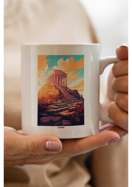 Athens- Greece Baskılı Premium Kupa Bardak