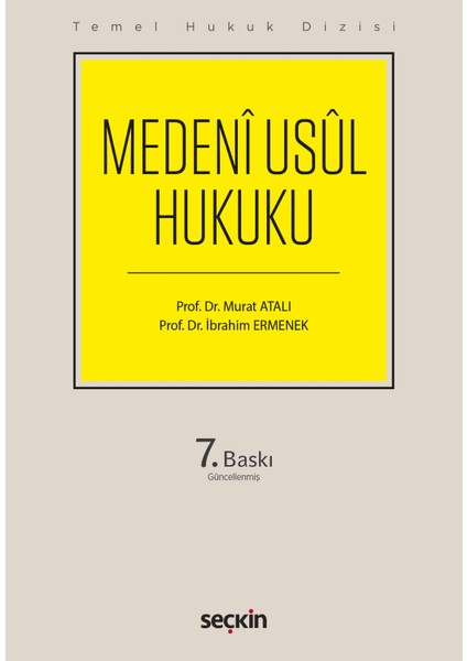 Temel Hukuk Dizisi Medeni Usul Hukuku (Thd) 7. Baskı
