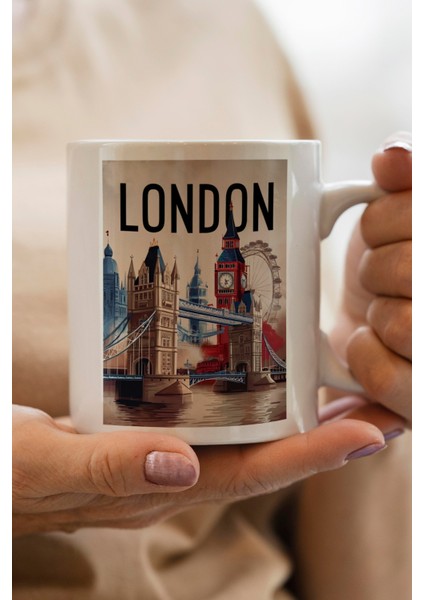Londra Baskılı Kupa Bardak