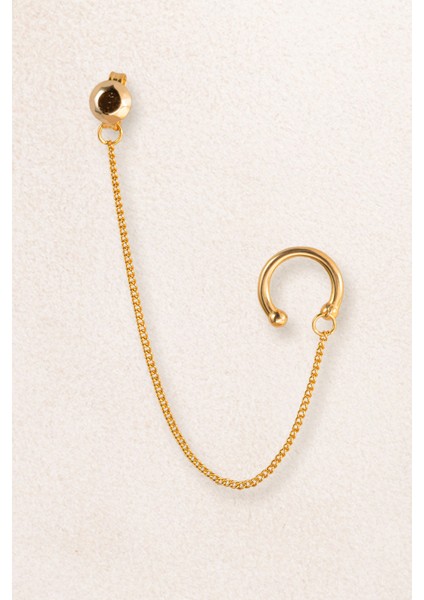 Altın Zincir Detaylı Şık 925 Ayar Gümüş Küpe 30 modelleri