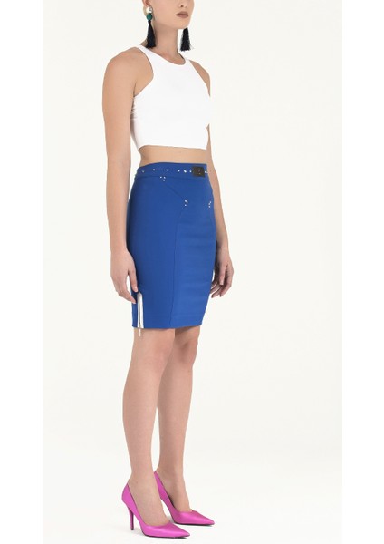 Lacivert Dar Kesim Pamuk Etek 80498 fiyatları