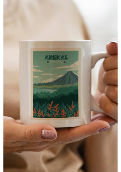 Arenal- Costa Rica Baskılı Premium Kupa Bardak