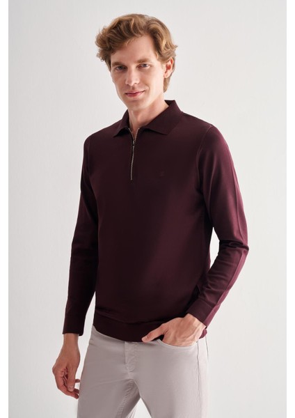 Mürdüm Uzun Kol Fermuarlı Yaka Cepsiz Slim Fit Triko 1012255150 modelleri