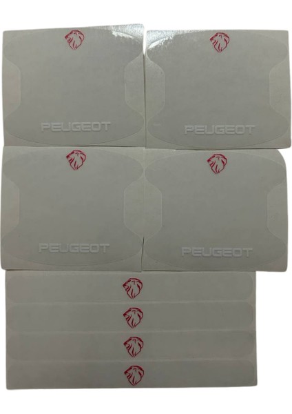 Yeni Peugeot Marka Logolu Oto Kapı Kolu Çizik Önleyici Yapışkan 8'li Set