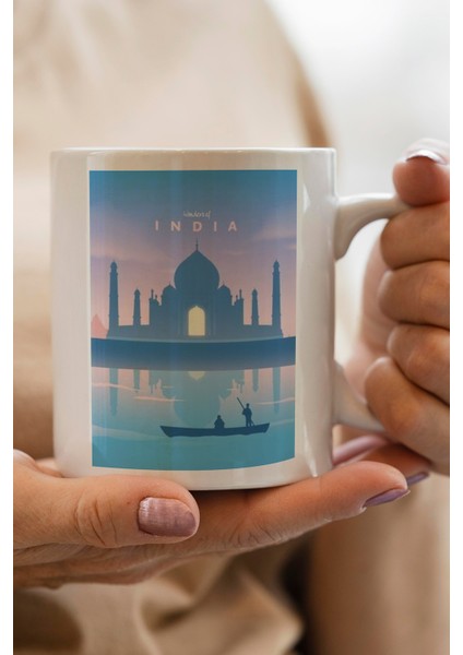 Hindistan- India Baskılı Premium Kupa Bardak