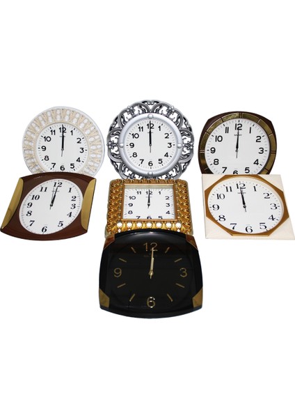 Düz Duvar Saati Karışık (5263)