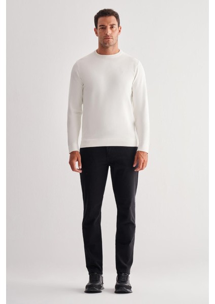 Ekru Uzun Kol Bisiklet Yaka Cepsiz Slim Fit Triko 1012255151 fiyatları