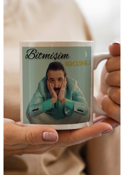 Bitmişim Dercesine Baskılı Kupa Bardak