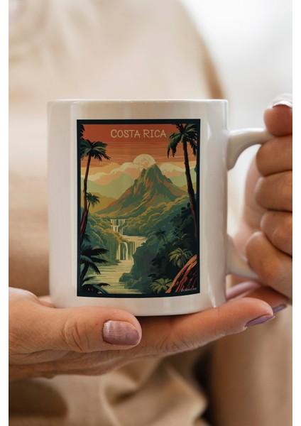 Costa Rica Baskılı Premium Kupa Bardak